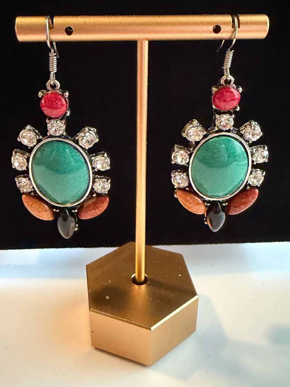 Vintage Turquoise Colored Drop Earrings - Women Jewelry